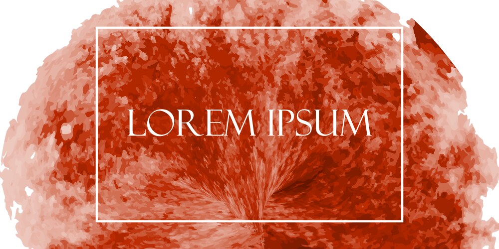 Watercolor background abstract red banner Vector Image