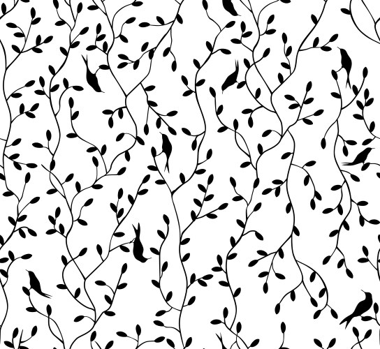 Seamless pattern flying birds Royalty Free Vector Image