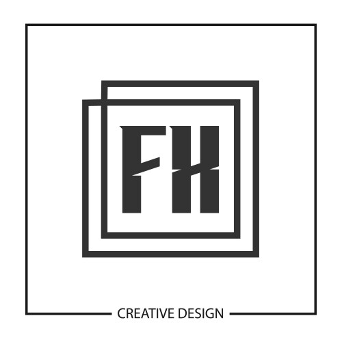 Initial letter fx logo template design Royalty Free Vector