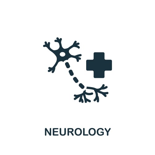 neurology icon monochrome simple healthcare vector image