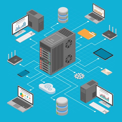 Network concept Royalty Free Vector Image - VectorStock