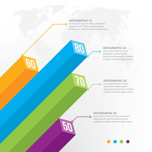 3d infographic element vector