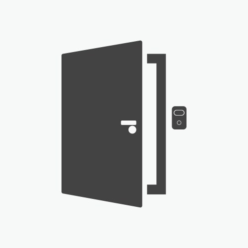 Door with doorbell icon Vector Image