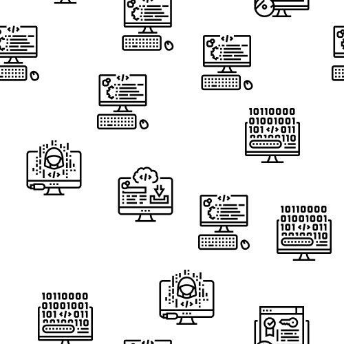 software program development seamless vector image