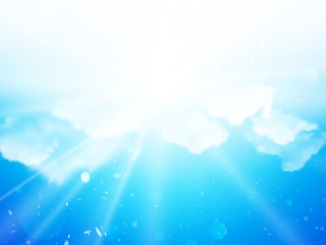 Realistic clouds sky background Royalty Free Vector Image