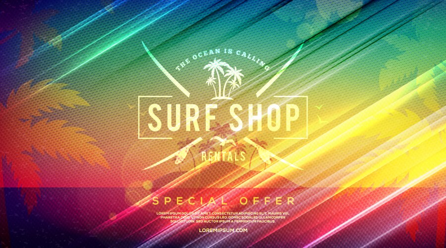 summer sale template banner abstract colorful vector image