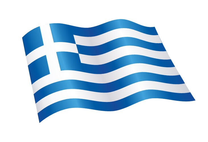 Waving Greek Flag Vector Image