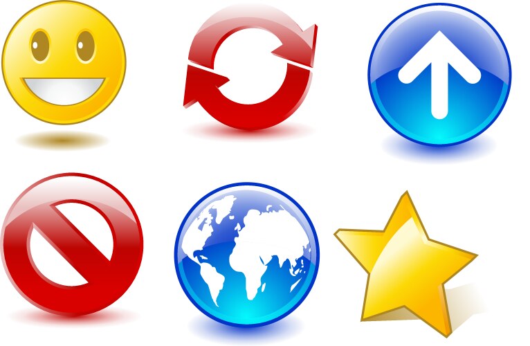 web icons vector image