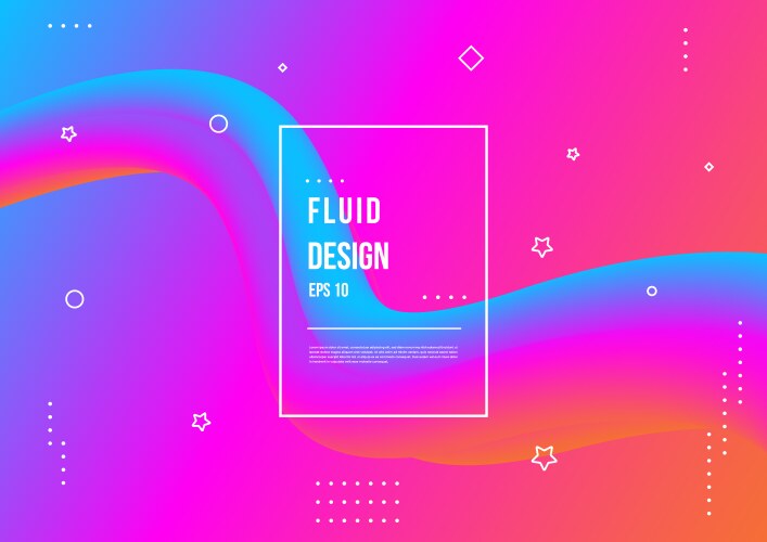 abstract fluid color pattern neon liquid vector