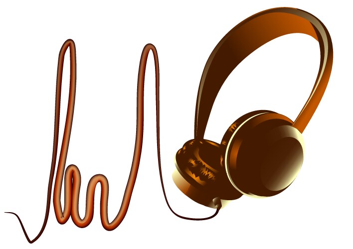 abstract headphones vector image