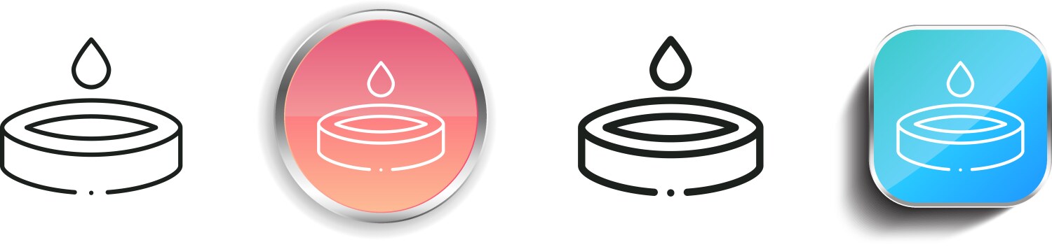 Drop icon thin linear regular and button style vector image