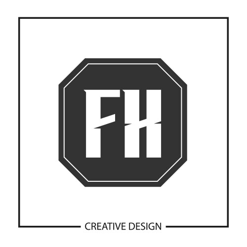Initial letter fx logo template design Royalty Free Vector