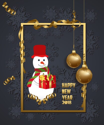 Luxury elegant merry christmas and happy new year Vector Image