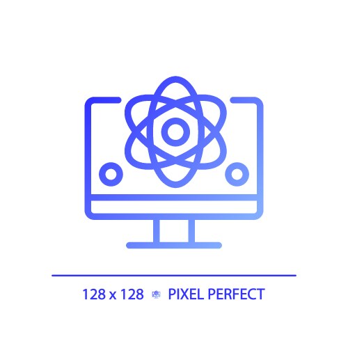 computer science and stem pixel perfect gradient vector image