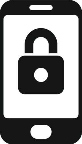 Phone lock icon simple hacker error vector image