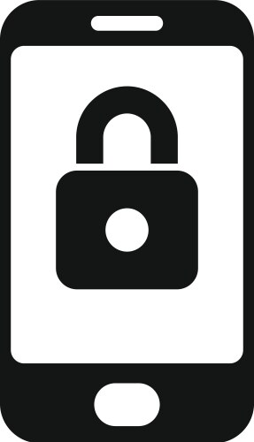 phone lock icon simple hacker error vector