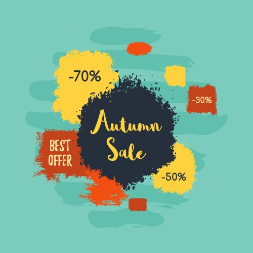 Autumn sale banner vector image