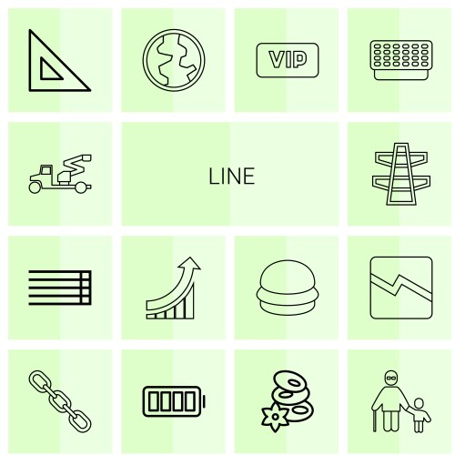 Line icons vector image