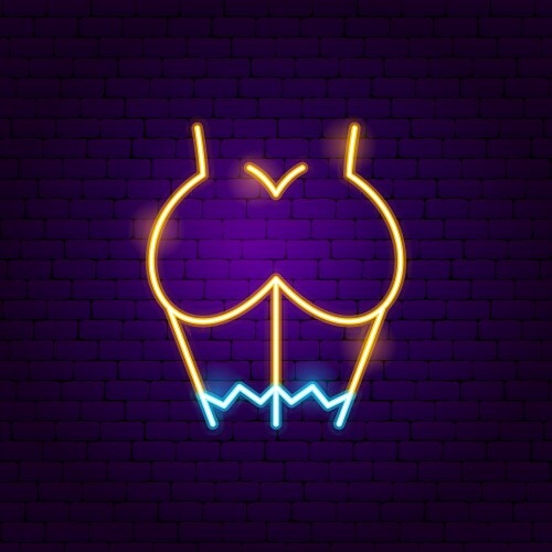 sex girl neon sign vector