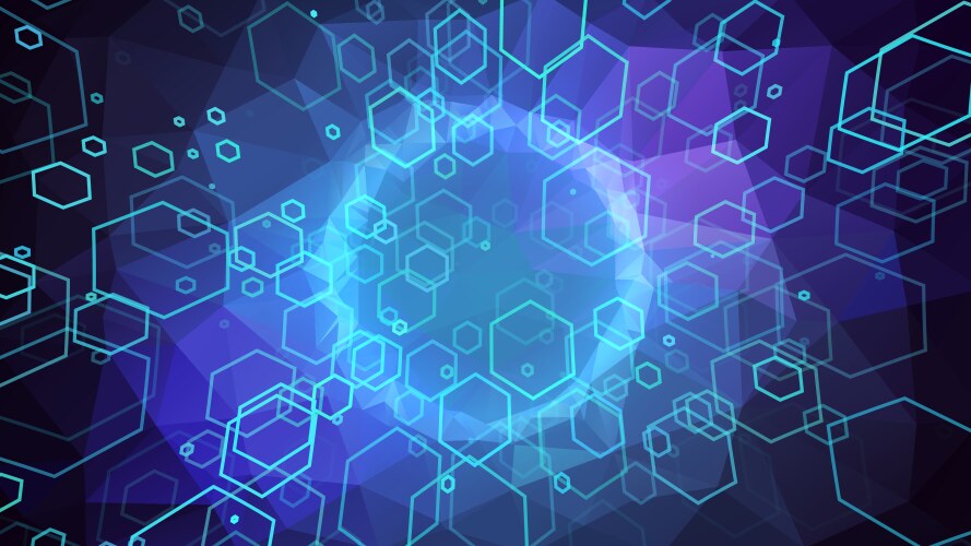 Abstract polygon background futuristic hexagon vector image