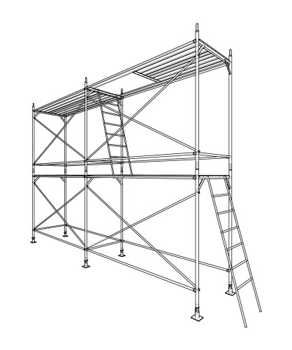 prefabricated scaffolding vector image