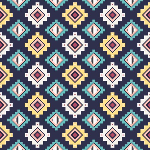 Tribal grunge geometric pattern Royalty Free Vector Image