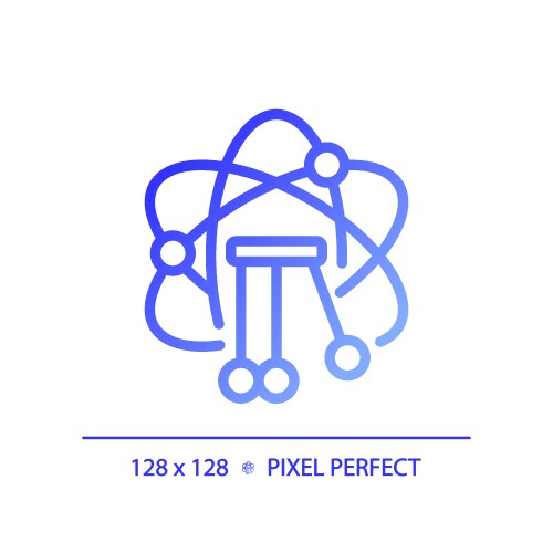 Stem in physics pixel perfect linear icon Vector Image