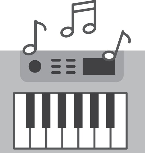 synth console with notes vector image