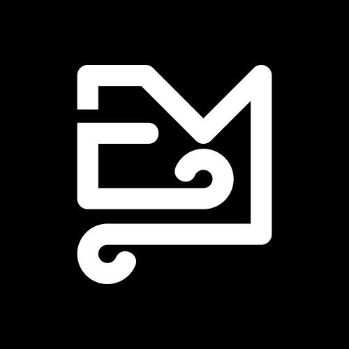 letter em minimalist logo design vector image