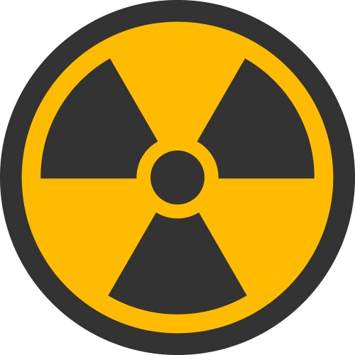 Caution radioactive sign Royalty Free Vector Image