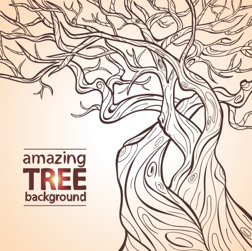 Amazing big tree Royalty Free Vector Image - VectorStock