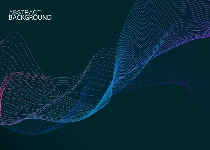 Abstract background with colored dynamic waves vector image