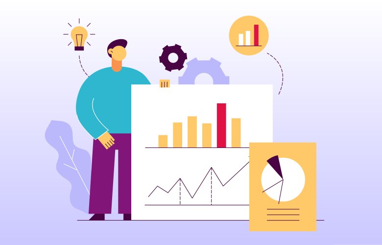 Big data web page banner concept Royalty Free Vector Image