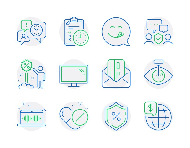 Business icons set included icon as medical pills vector image