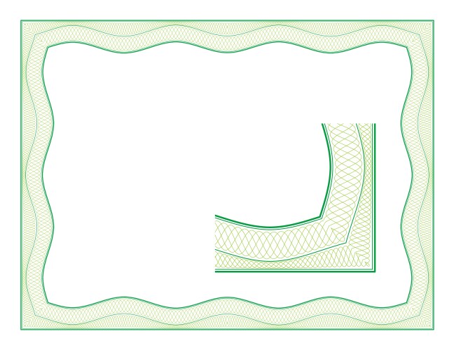 Intricate Guilloche Border vector image