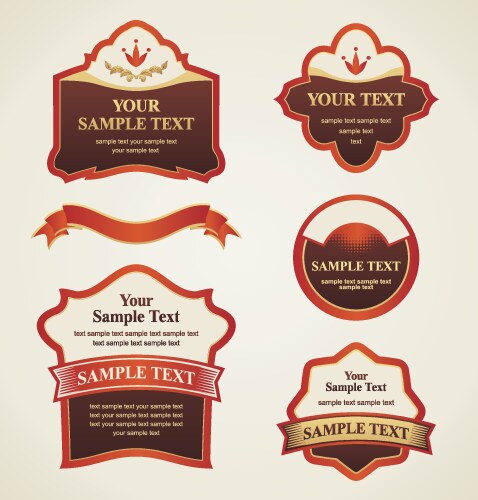 Vintage label set Royalty Free Vector Image - VectorStock