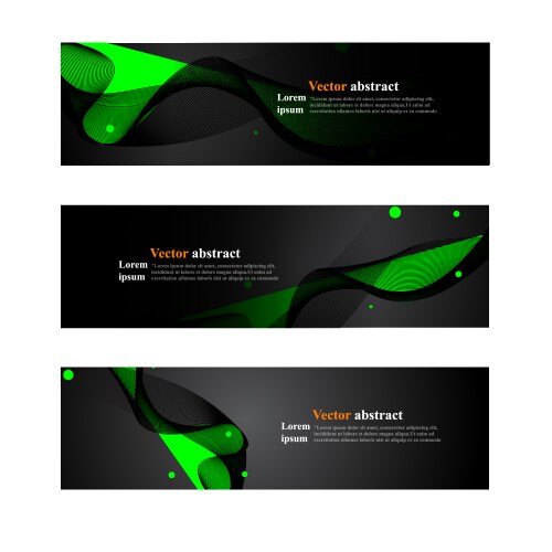 Website header or banner web set abstract vector image