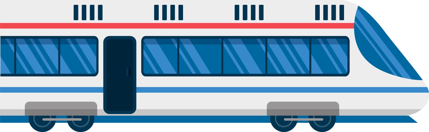 City speed train icon flat express Royalty Free Vector Image