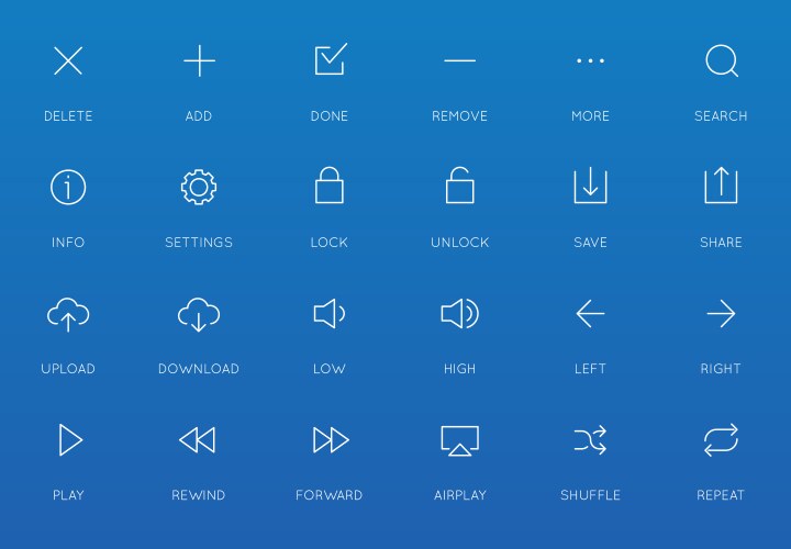 System user interface ui icon set high quality vektorbild