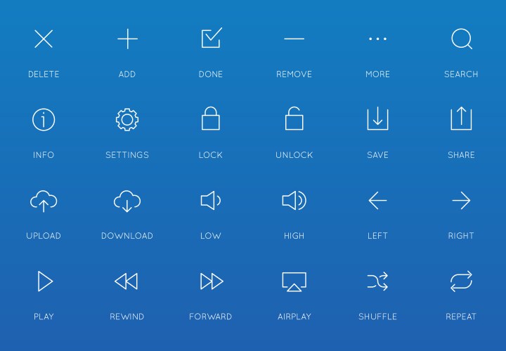 system user interface ui icon set high quality vector