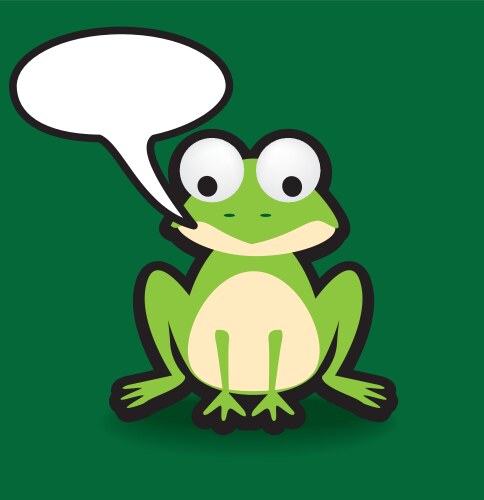 Frog Shouting Language Frog Royalty Free Vector Image - VectorStock