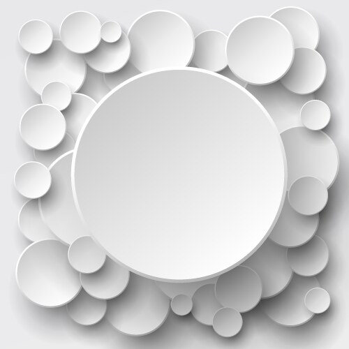 Paper circle banner with drop shadows Royalty Free Vector