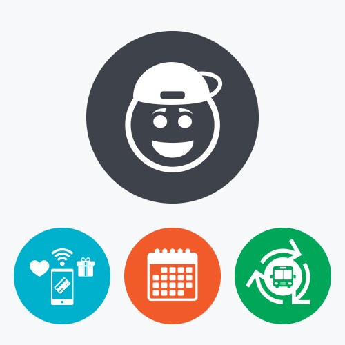 Smiley Face Baseball Hat Vector Images (54)