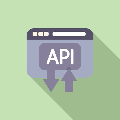 api change gear icon flat mobile server vector image