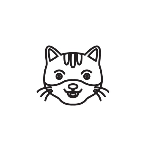 Cat dog rabbit pet logo design Vector Image