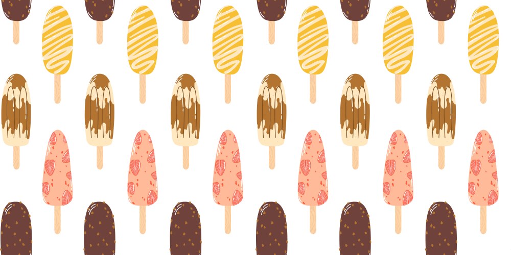 Rectangular pattern with different colorful ice vector image