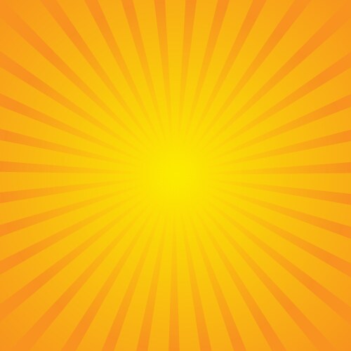 Sun rays orange background sunrise and sunset Vector Image
