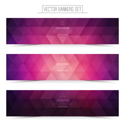 3d technology web banners vector image