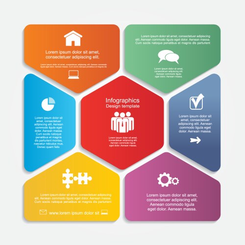 Collaboration infographic 10 option ui design Vector Image