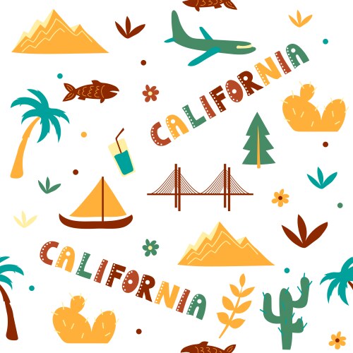 Cartoon California Map Vector Images (over 100)